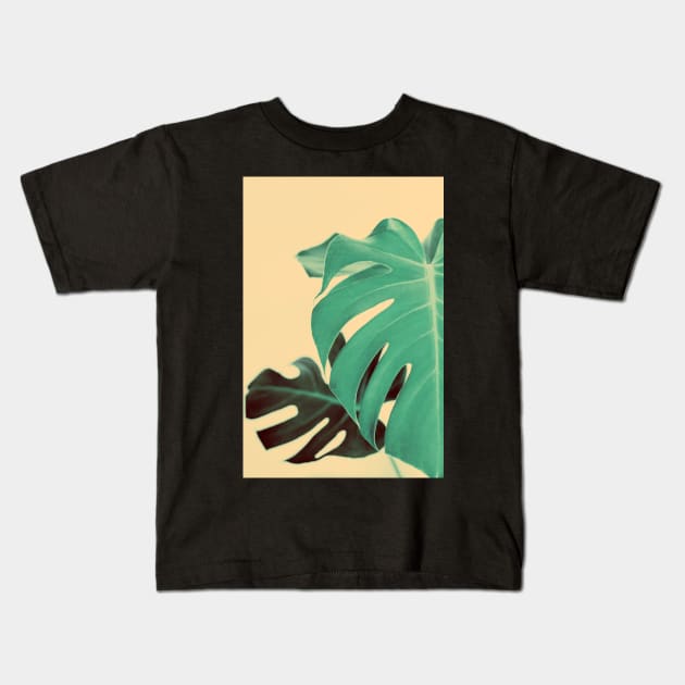 Monstera Minimalist Kids T-Shirt by Debra Cox 